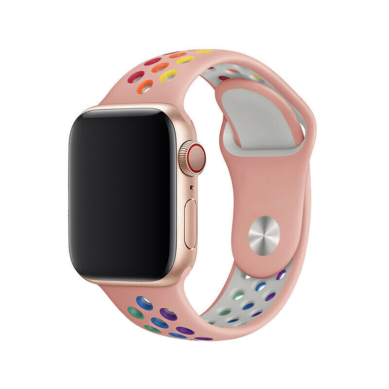 Športový remienok na Apple Watch - Rainbow Pink Veľkosť: 38/40/41/42mm, Obvod: M-L (stredný až väčší obvod zápästia), Farba: Rainbow pink