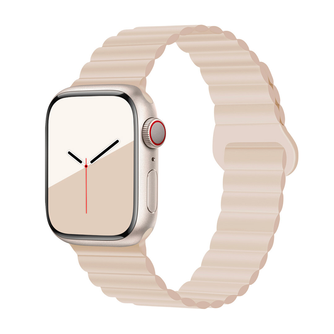 Štýlový remienok s magnetom na Apple Watch - Starlight Veľkosť: 38/40/41/42mm, Farba: Béžová