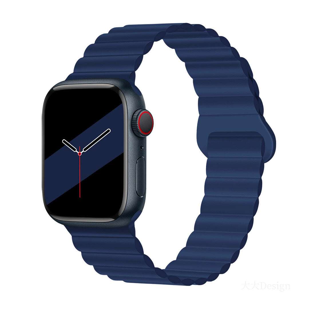 Štýlový remienok s magnetom na Apple Watch - Midnight Blue Veľkosť: 42/44/45/46/49mm, Farba: Tmavo modrá