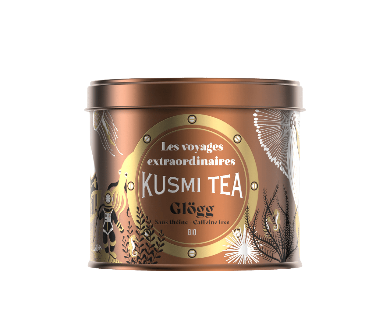 KUSMI TEA Sypaný ovocný vianočný čaj Glögg Bio, kovová dóza 125 g