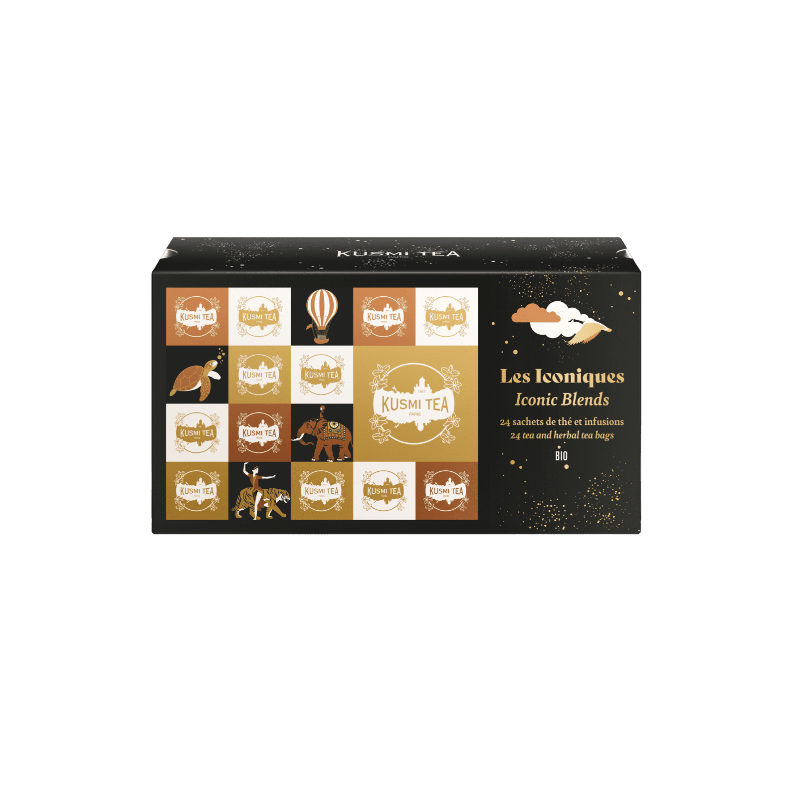 KUSMI TEA Darčeková sada Vianočné ikony 2025, Bio, 24