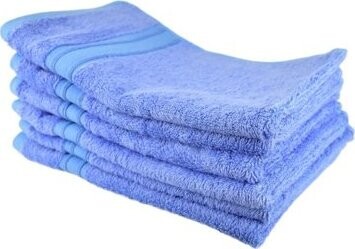 DOMMIO Sada bambusových uterákov na ruky 6 ks 30 × 50 cm, modrá