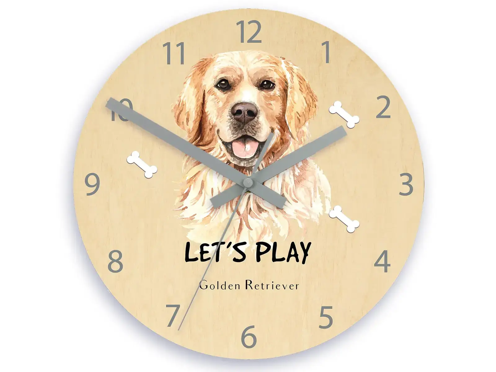 Dětské nástěnné hodiny Ami Zlatý retrívr 30 cm vícebarevné