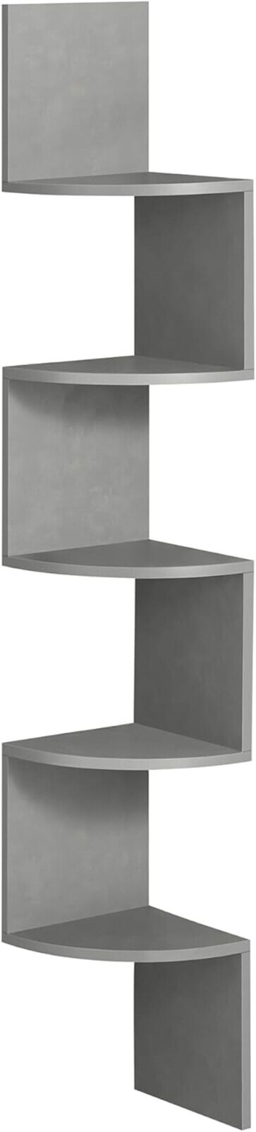 Nástěnná rohová police VASAGLE CLAIRE betonově šedá