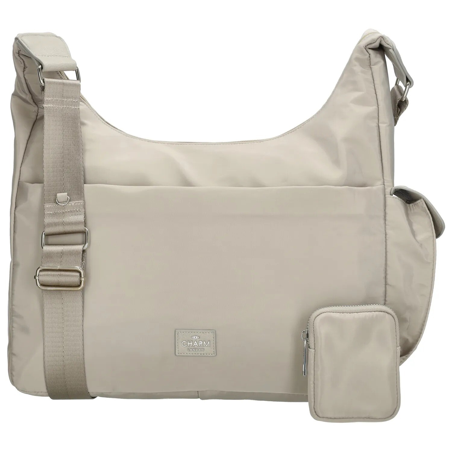 Dámska väčšia taška cez rameno Charm London Odeon 12,5 L - svetlá sivá