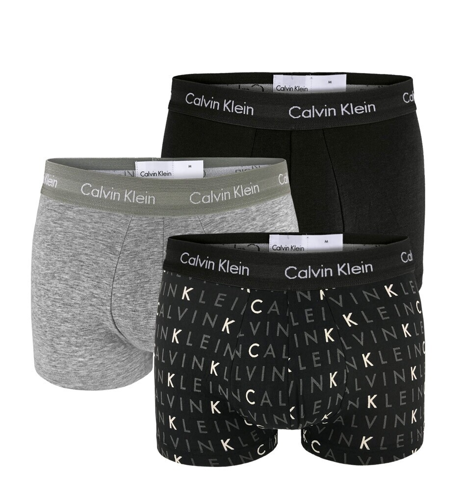 CALVIN KLEIN - boxerky 3PACK cotton stretch signature logo everyday essentials