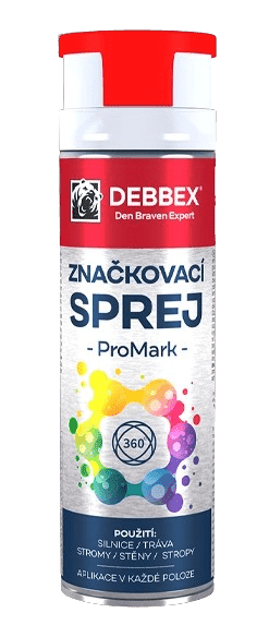 DEBBEX - Značkovací sprej PROMARK (červená, 0,5 L)