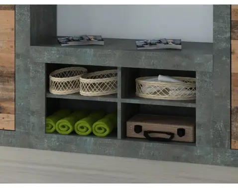 Botník Askon, tmavý beton%