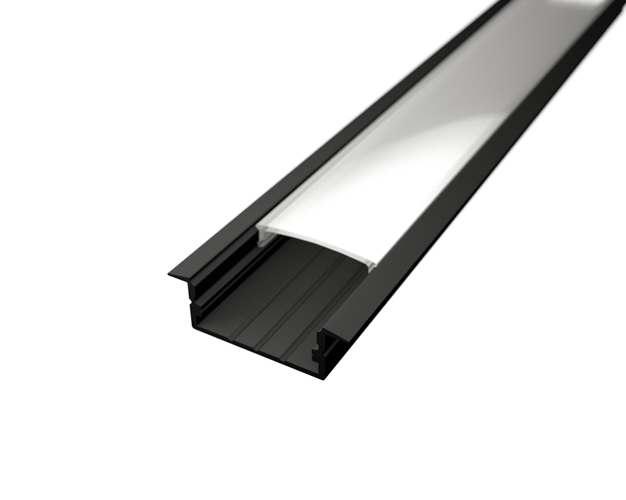 LED Solution Vstavaný profil pre LED pásiky V4 čierny Vyberte variantu a dĺžku: Profil bez difúzora 1m