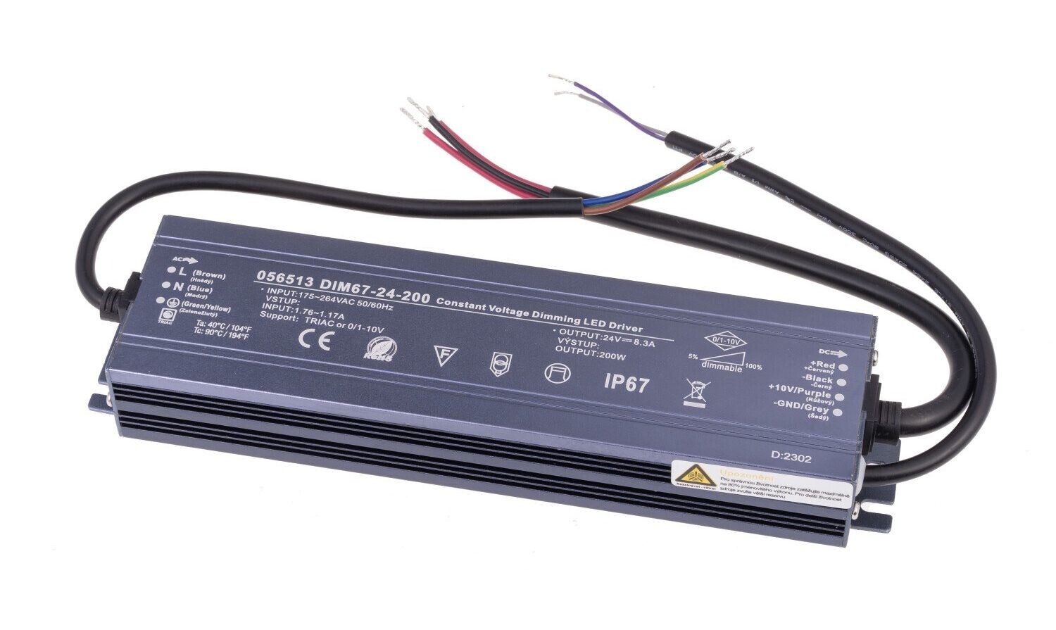 T-LED LED stmievateľný zdroj (trafo) 24V 200W IP67 056513