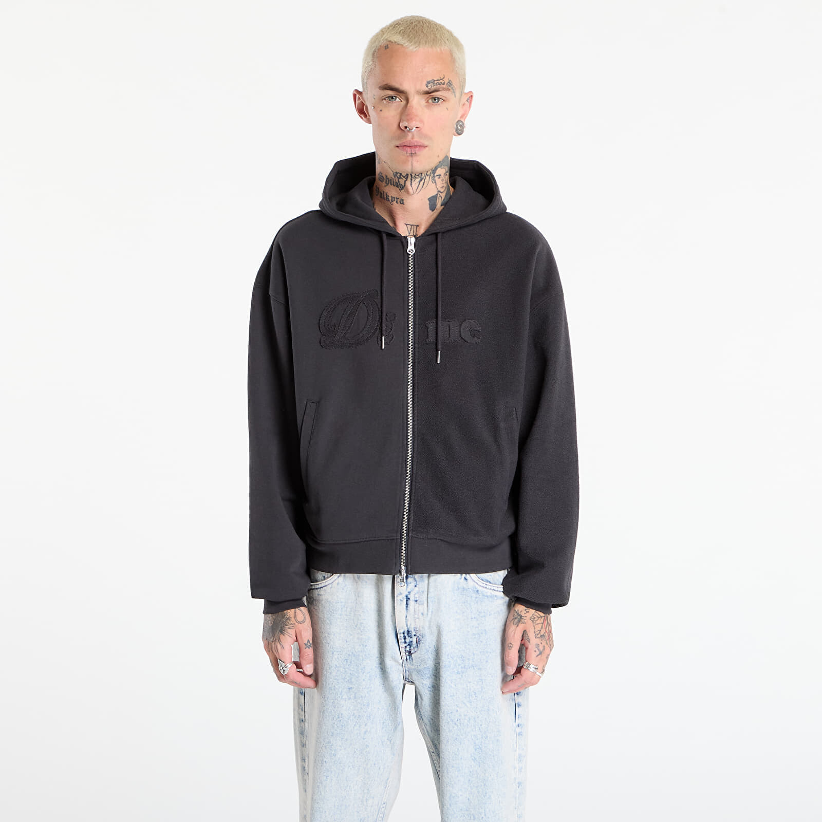 Mikina Dime Reverse French Terry Zip Hoodie UNISEX Vintage Black XL