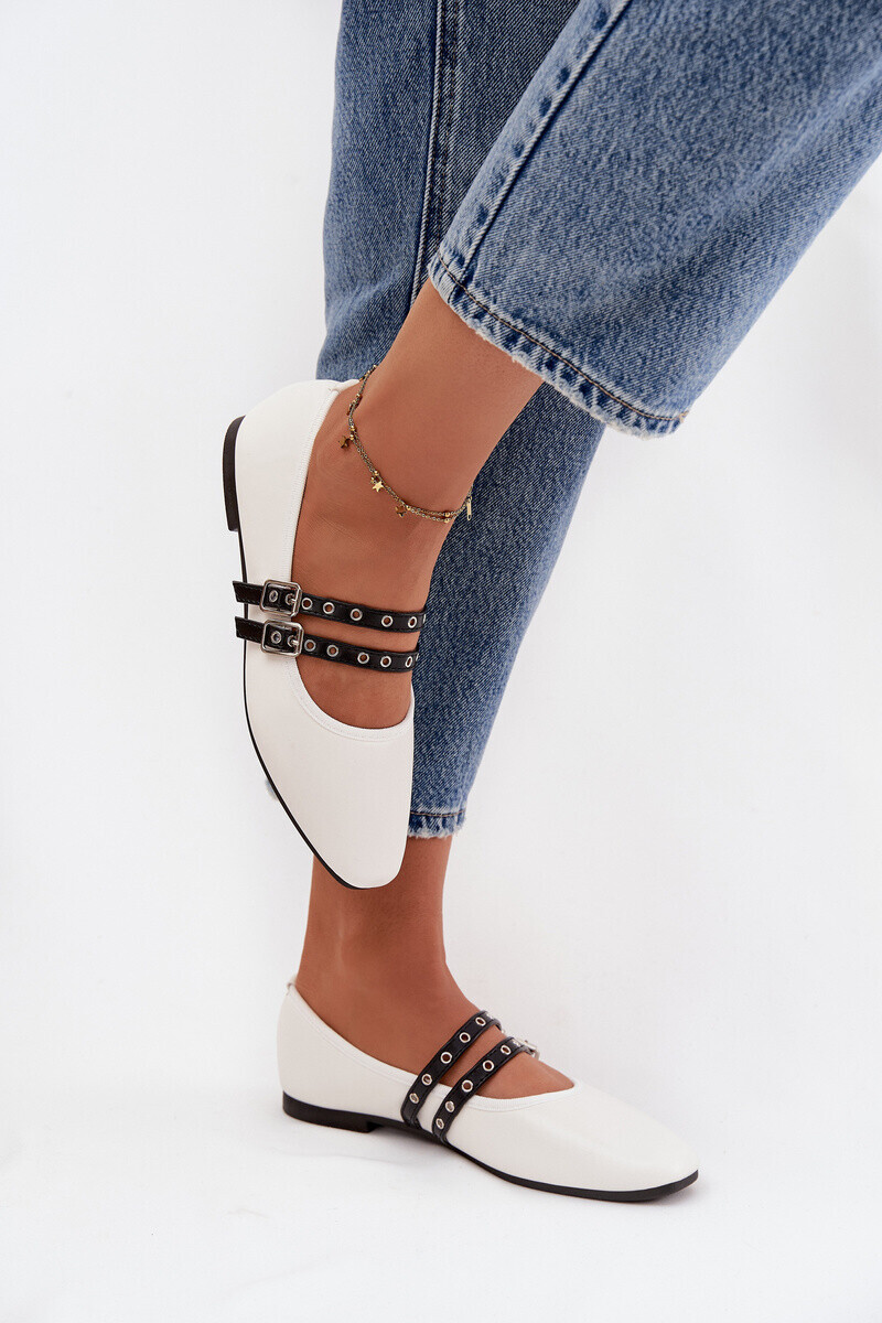 Balerínky s remienkami Deliora biele