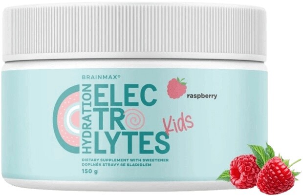 Brainmax kids hydratační elektrolyty 150 g - malina
