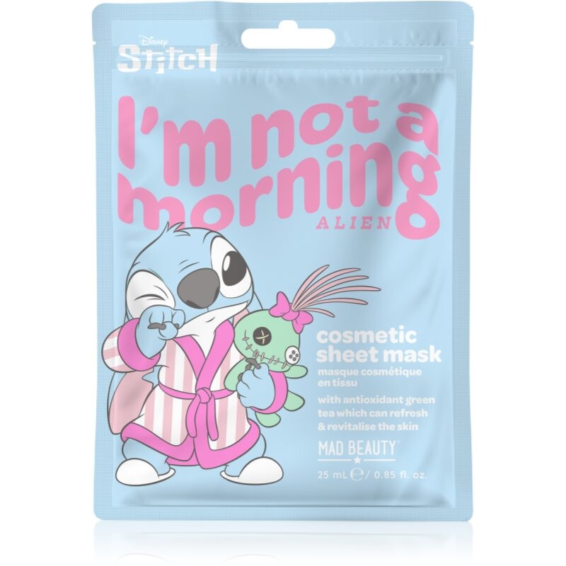 Mad Beauty Disney Stitch hydratačná plátienková maska s upokojujúcim účinkom 25 ml