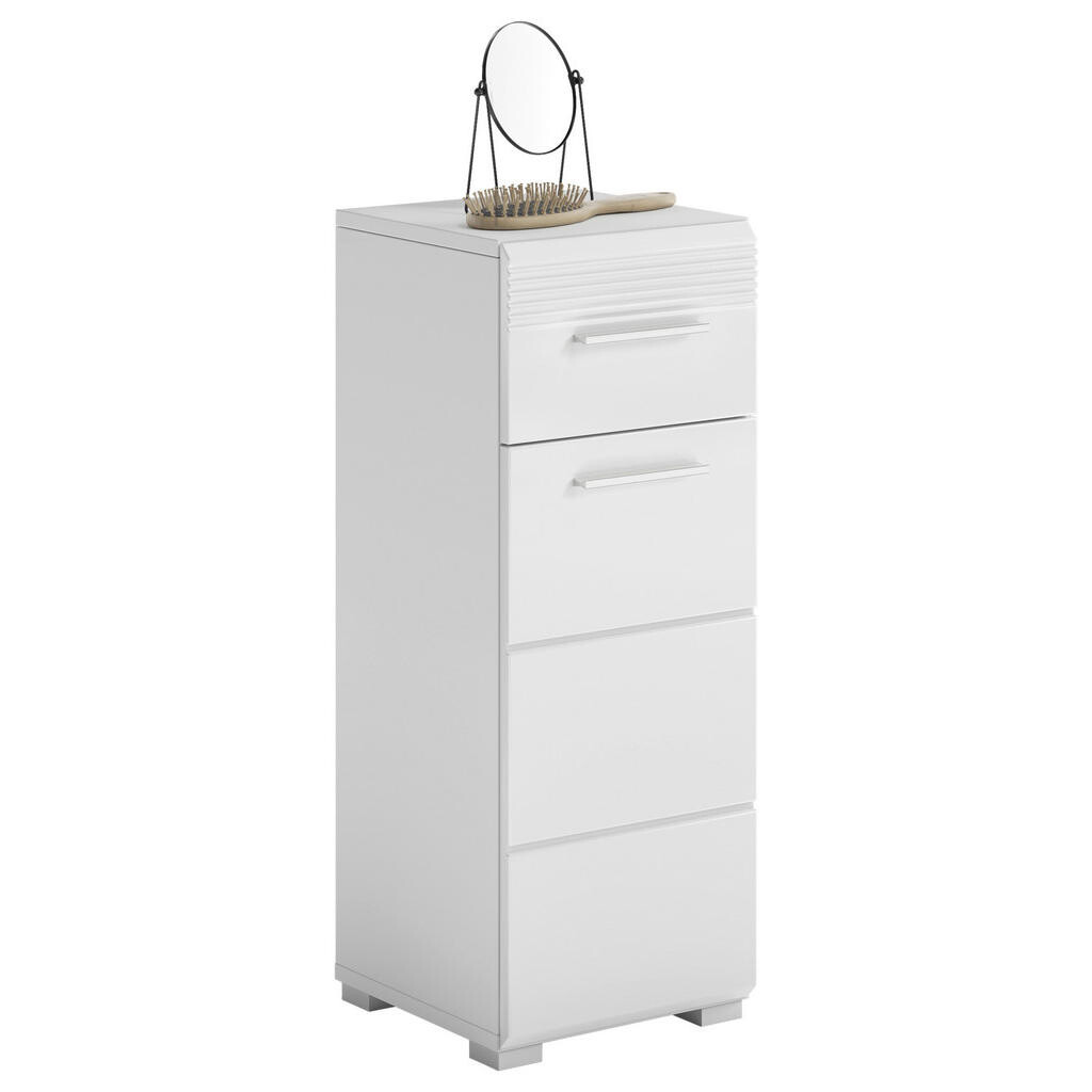 MID.YOU SPODNÁ SKRINKA, biela s vysokým leskom, biela, 30/79/31 cm