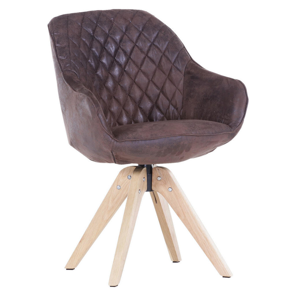 Landscape STOLIČKA S PODRÚČKAMI, mikrovlákno, farba duba, tmavohnedá