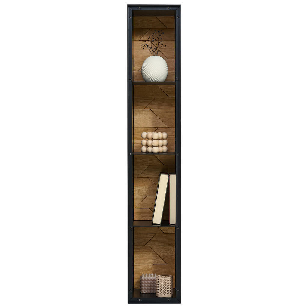 Linea Natura ZÁVESNÝ DIEL, divoký dub, čierna, divoký dub, 19/120/22 cm