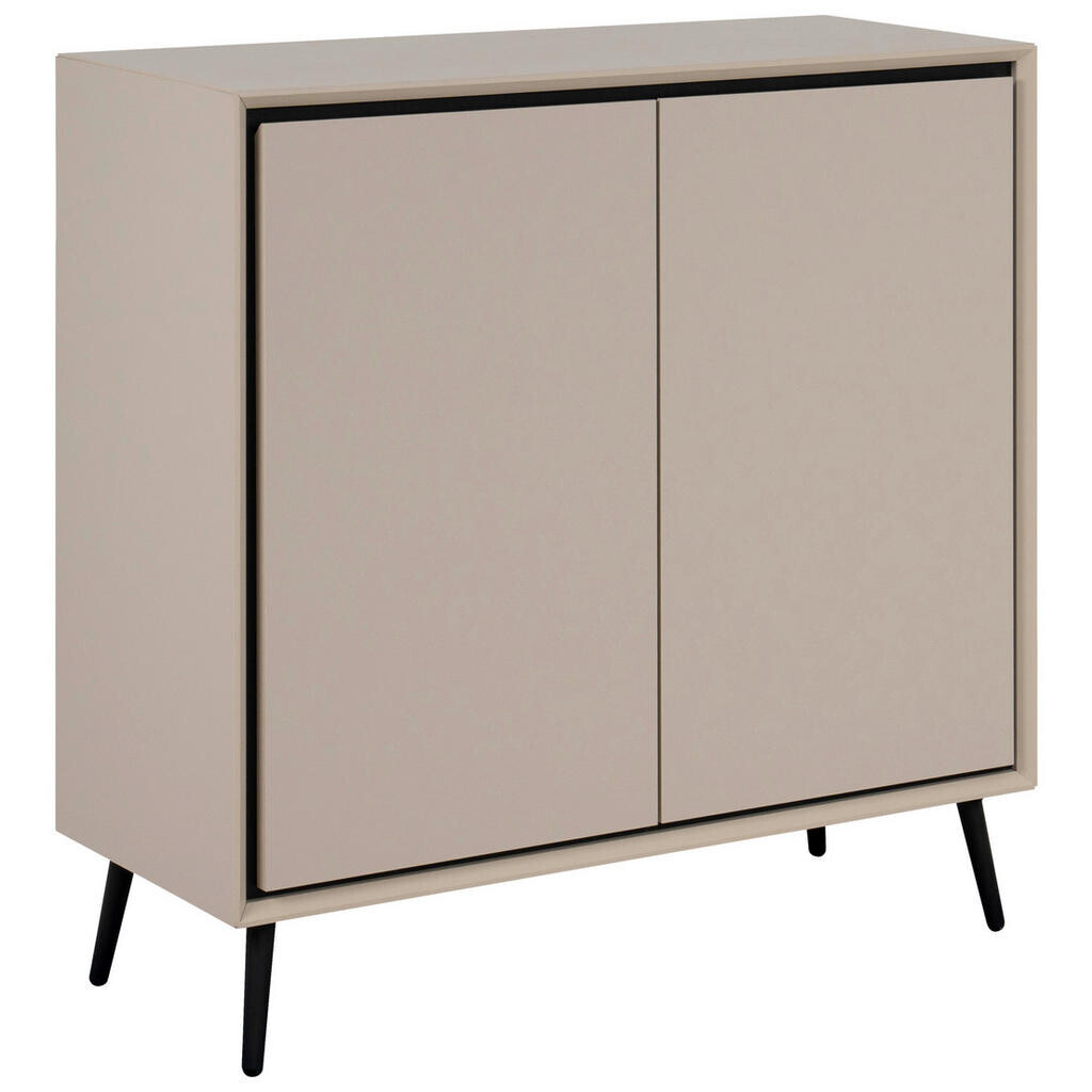 Livetastic KOMODA, čierna, piesková, 90/90/38 cm