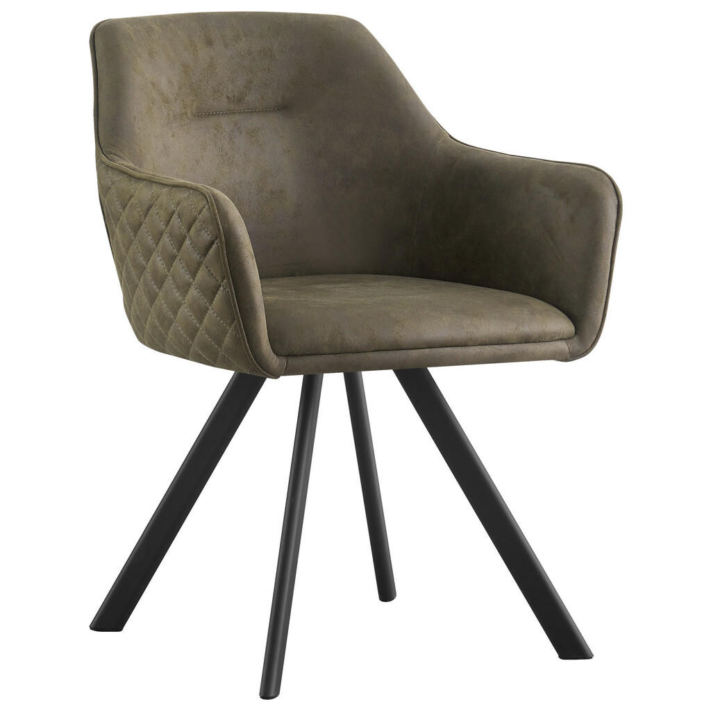 Hom`in STOLIČKA S PODRÚČKAMI, železo, mikrovlákno, zelená, čierna