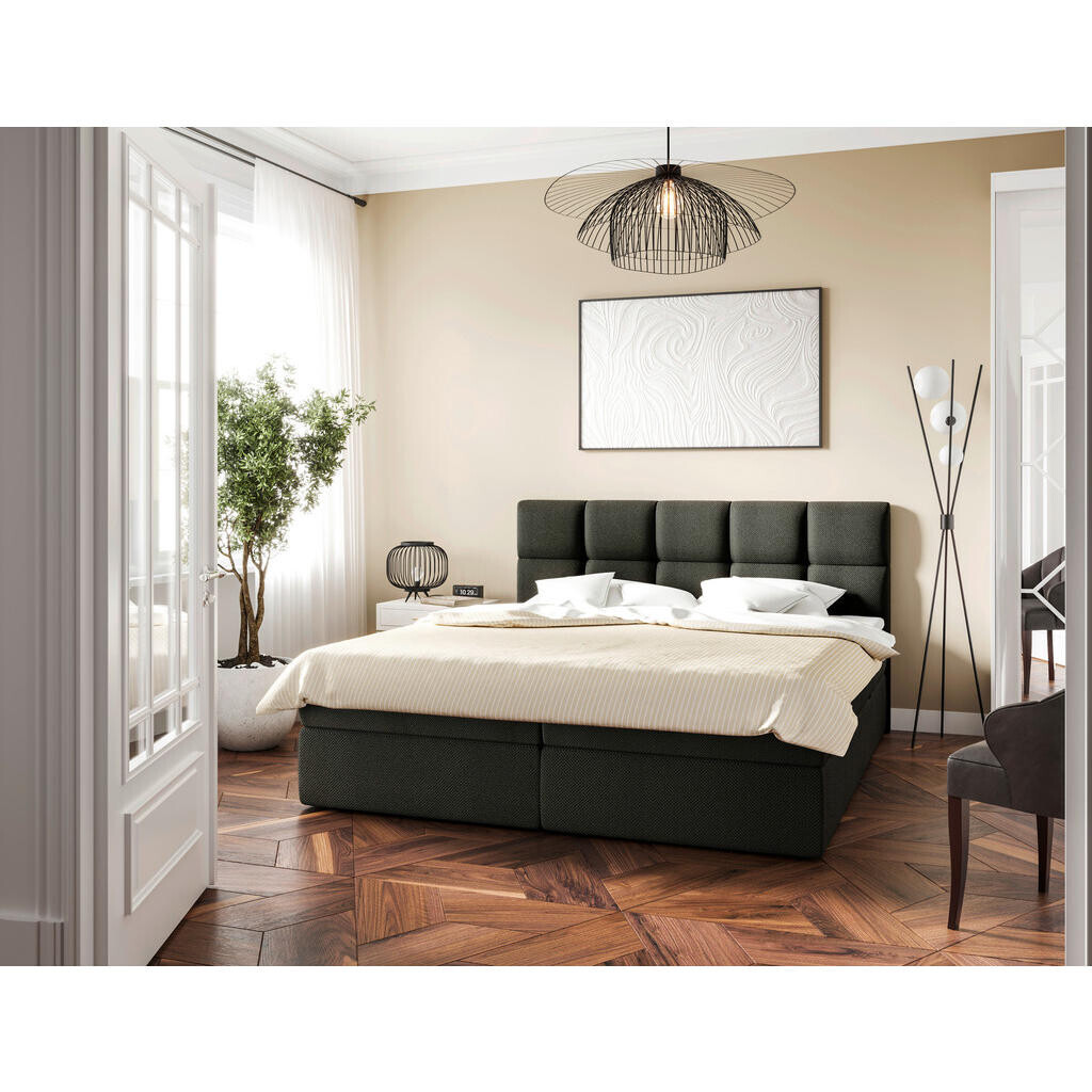 MID.YOU AMERICKÁ POSTEĽ, 140/200 cm, tmavosivá