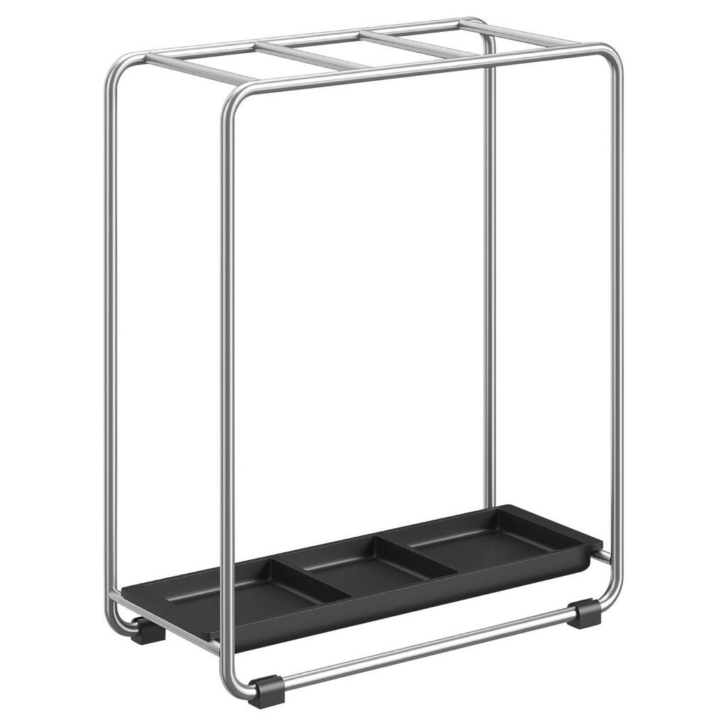 Zack STOJAN NA DÁŽDNIKY, čierna, farba ušľachtilej ocele