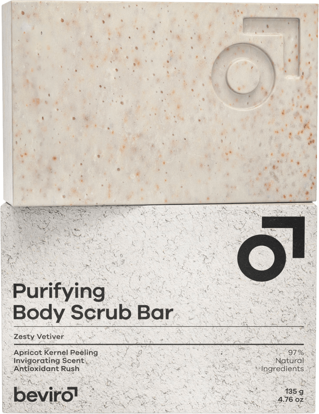 BEVIRO Tuhé telové mydlo s peelingom 135 g