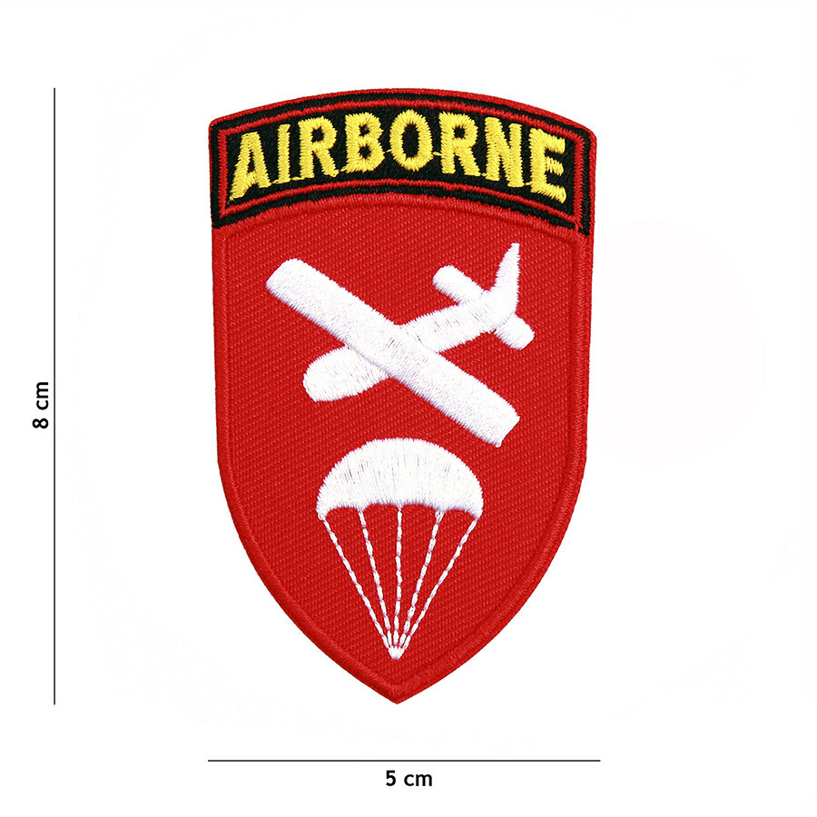Nášivka textilná Fostex US Airborne Command - červená-čierna