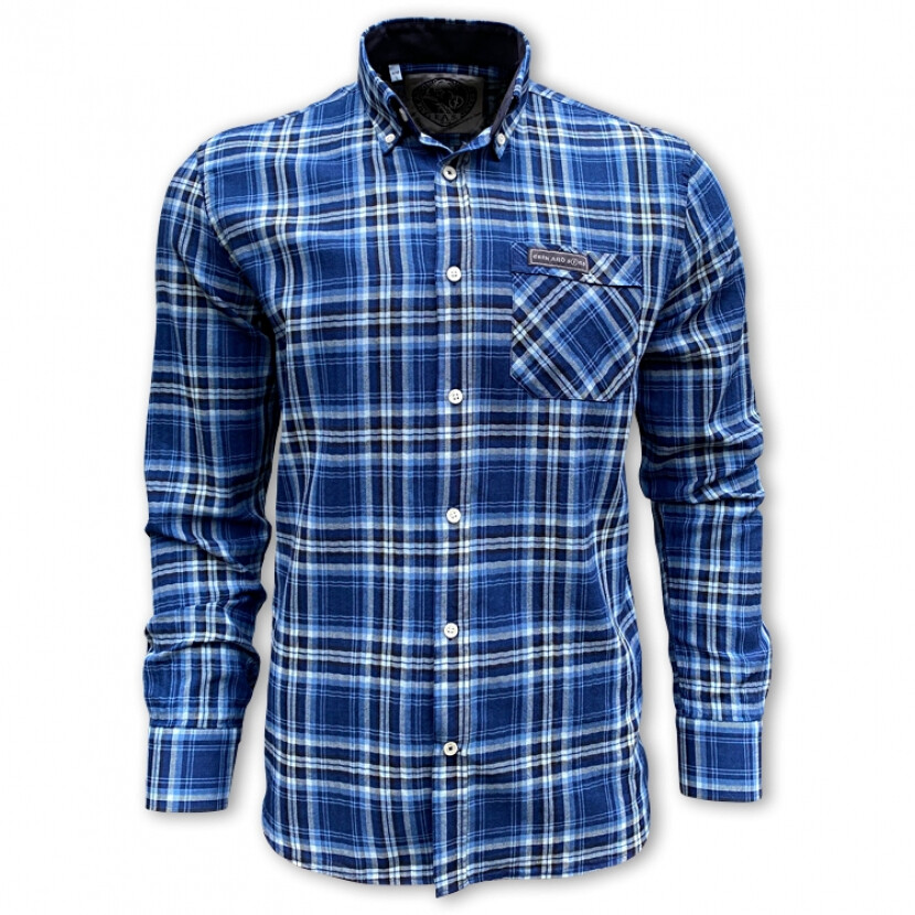 Košeľa pánska Erik and Sons Hellfjord - modrá, M