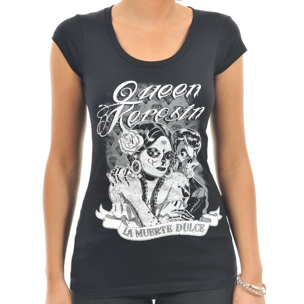 Tričko dámske King Kerosin La Muerte Dulce - čierne, L