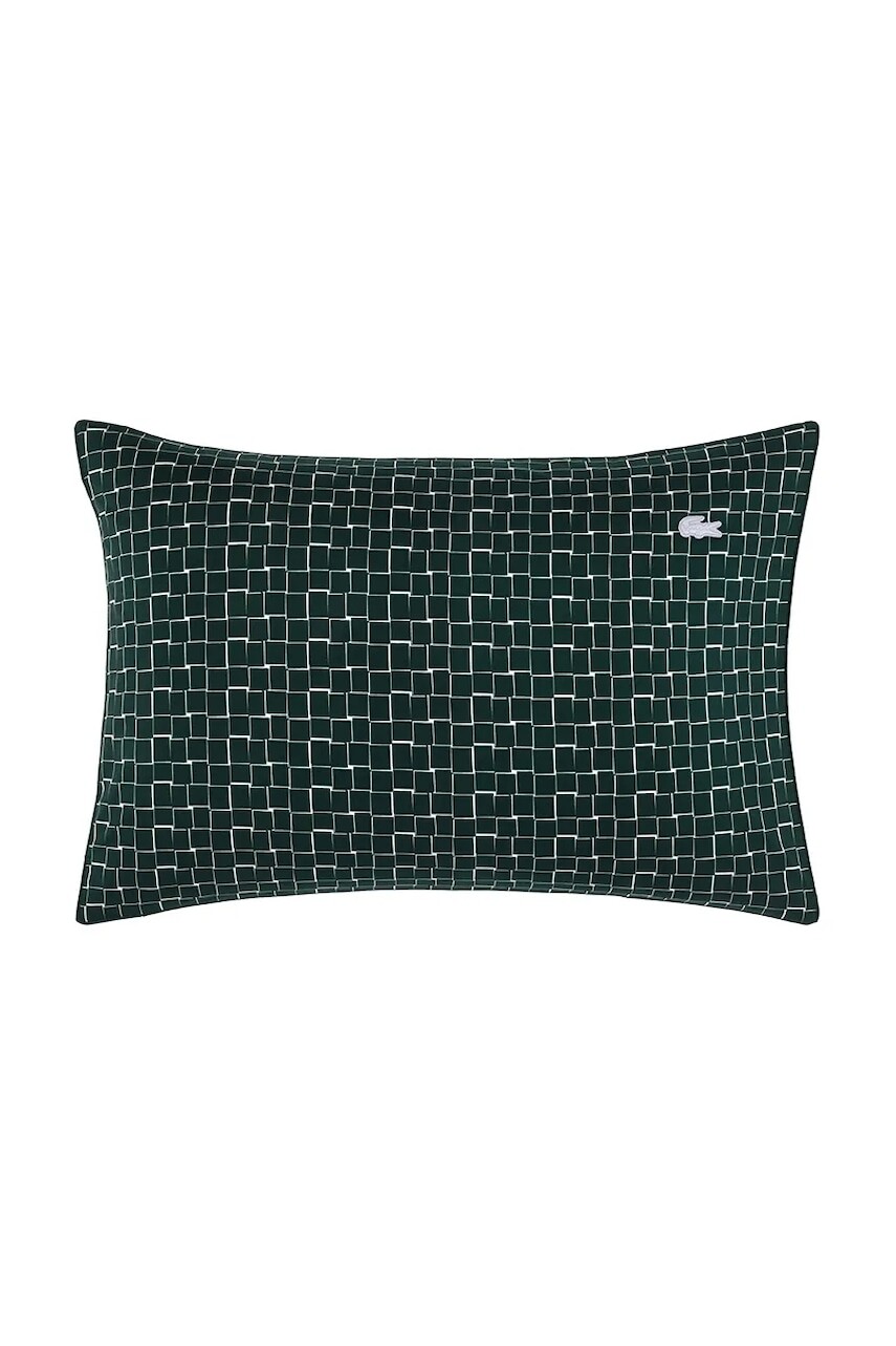 Bavlnená obliečka na vankúš Lacoste L BLOCK Vert 50 x 75 cm zelená farba