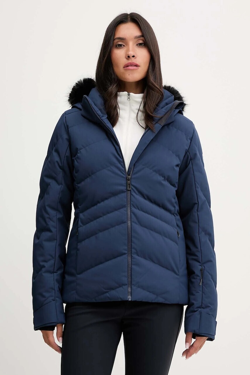 Lyžiarska bunda Rossignol STACI INSULATED tmavomodrá farba, RLOWJ02