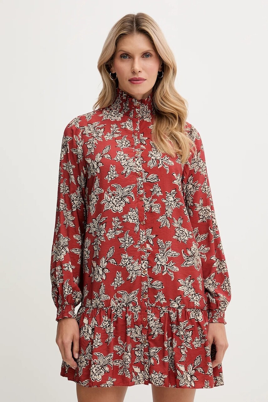 Šaty Pepe Jeans oranžová farba, mini, áčkový strih, PL9537693