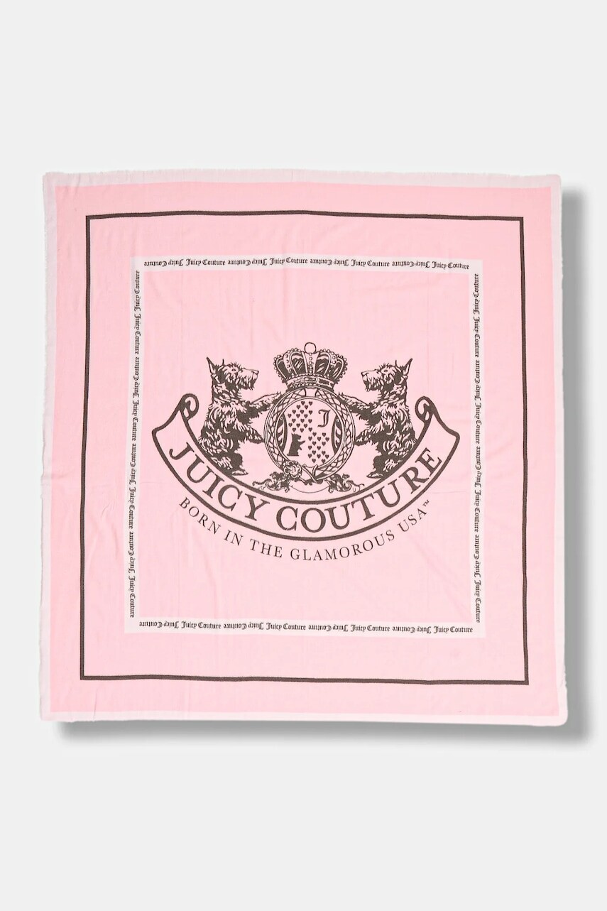 Šatka Juicy Couture Pashmina ružová farba, vzorovaná, AIJFO8612WPO