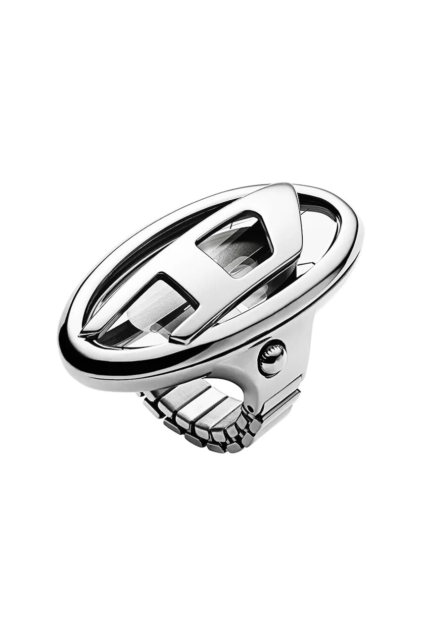 Hodinky Diesel D-Era Watch Ring dámske, strieborná farba, DZ5623