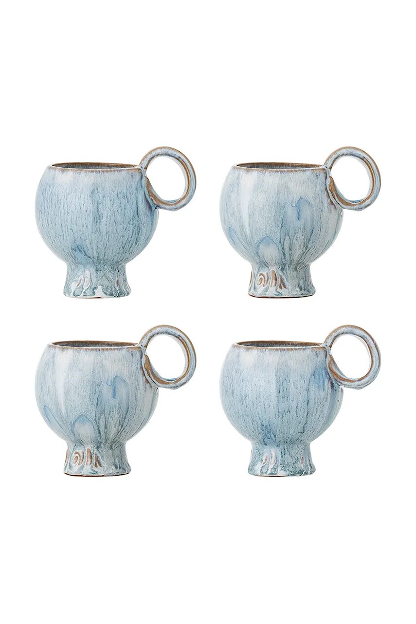 Sada pohárov Bloomingville Avonlea 9 x 10,5 cm 4-pak modrá farba