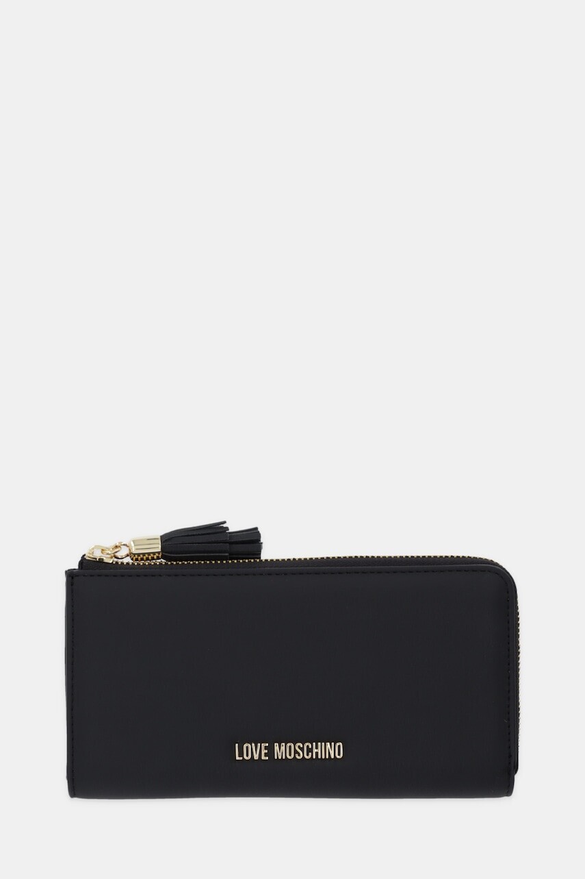 Peňaženka Love Moschino dámska, čierna farba, JC5690PP0NKD0000