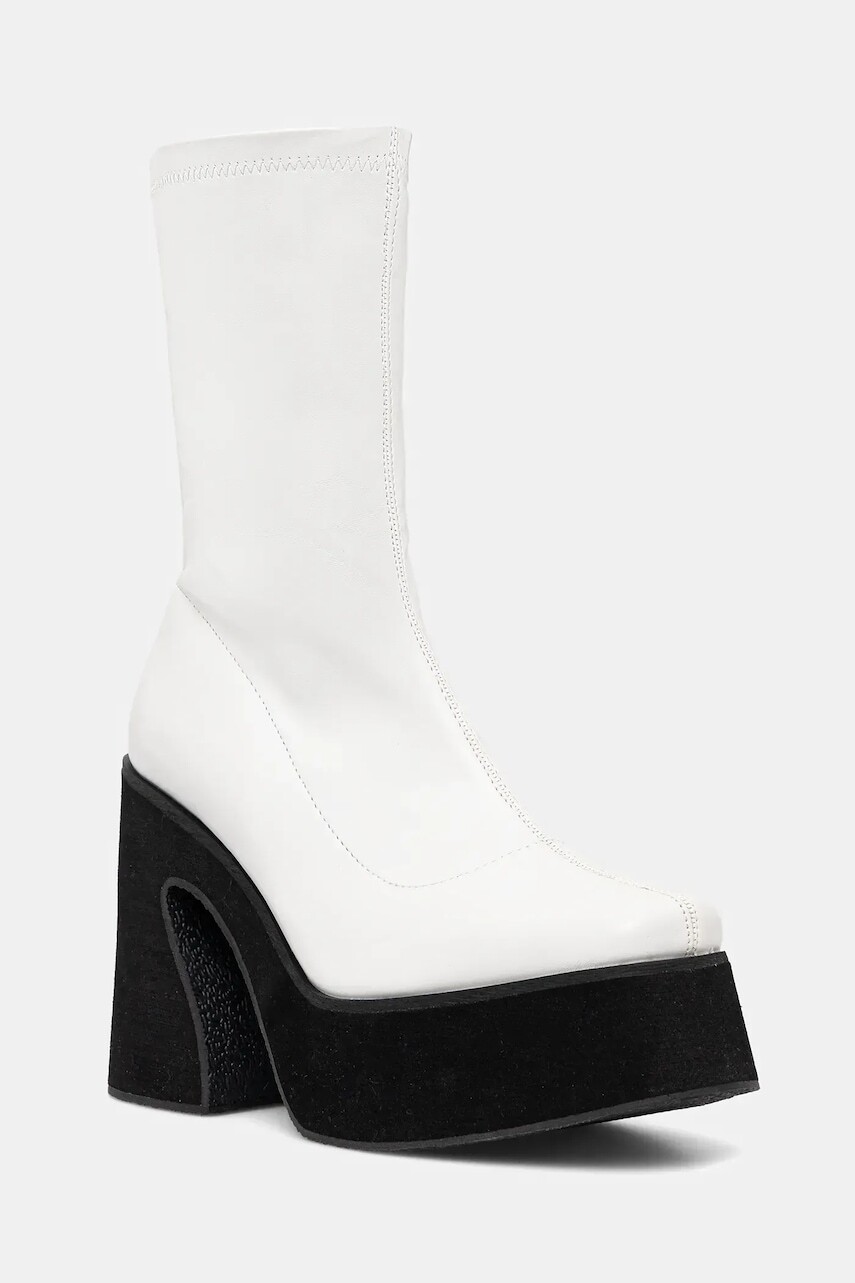 Členkové topánky Koi Footwear GT1 biela farba, na podpätku