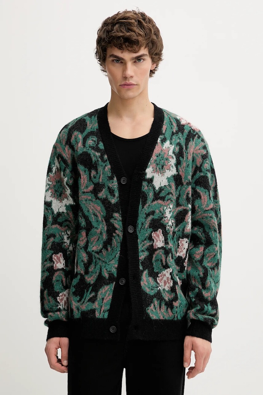 Kardigan s prídavkom alpaky Les Deux Alex čierna farba, 1000568