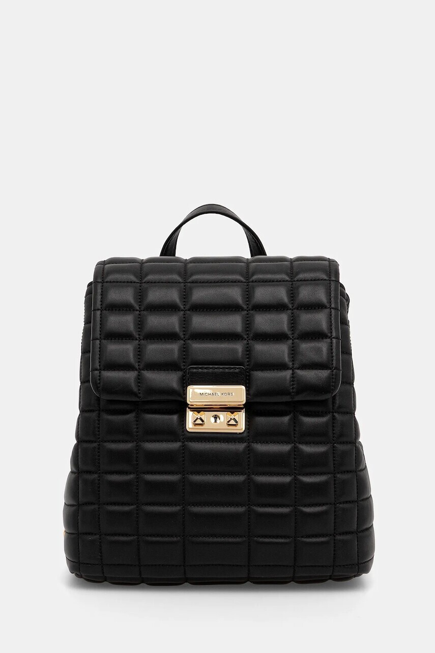 Kožený ruksak MICHAEL Michael Kors čierna farba, malý, jednofarebný, 30F5G2RB1L