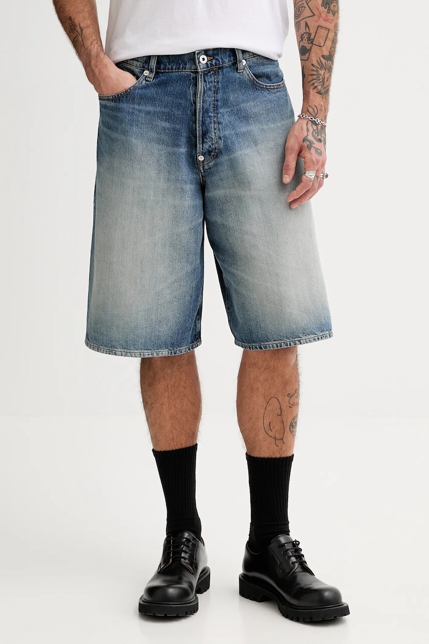 Rifľové krátke nohavice Kenzo pánske, FF55DS3396I7.DS