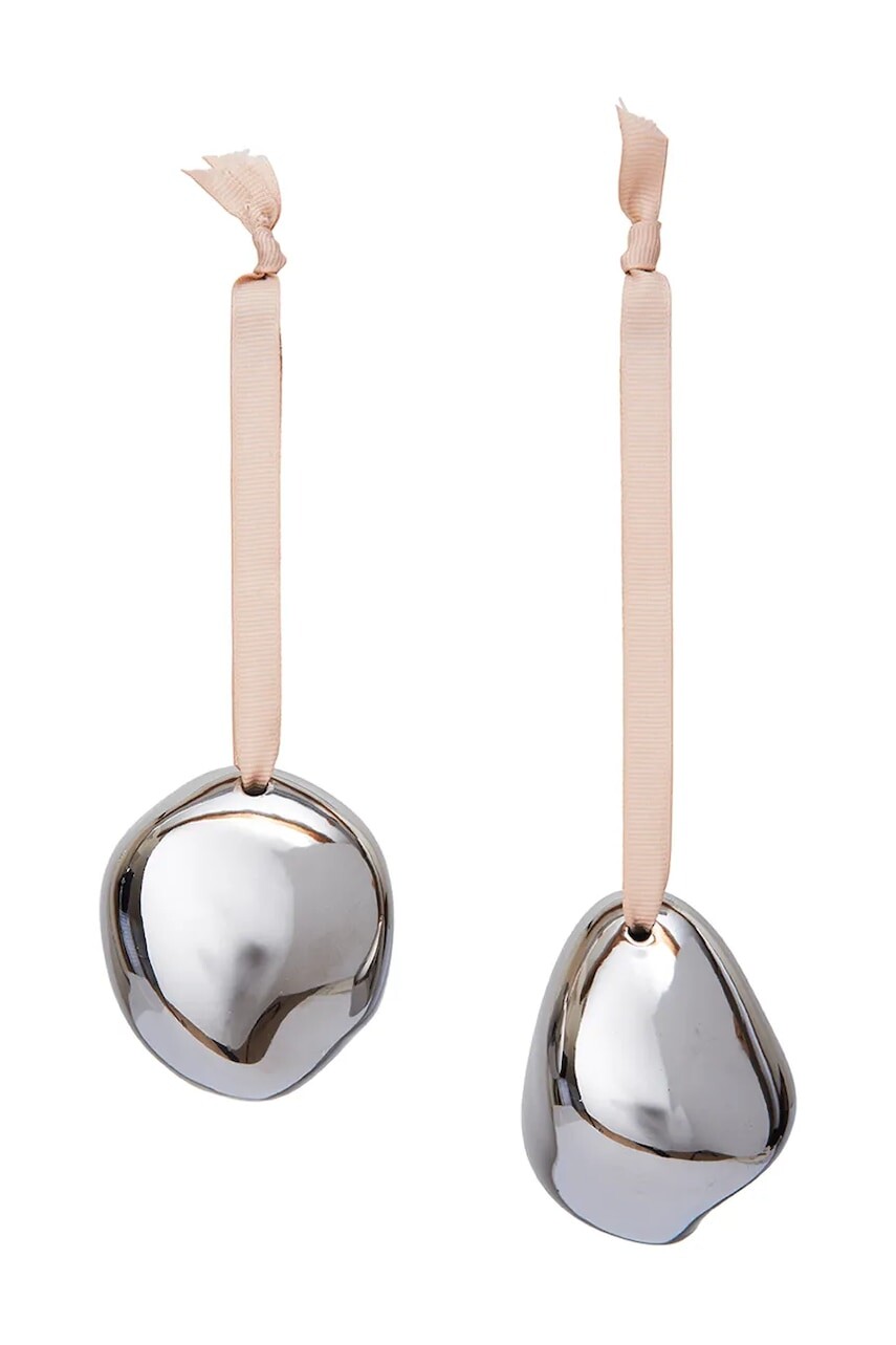 Ozdoba na vianočný stromček ferm LIVING 2-pak šedá farba