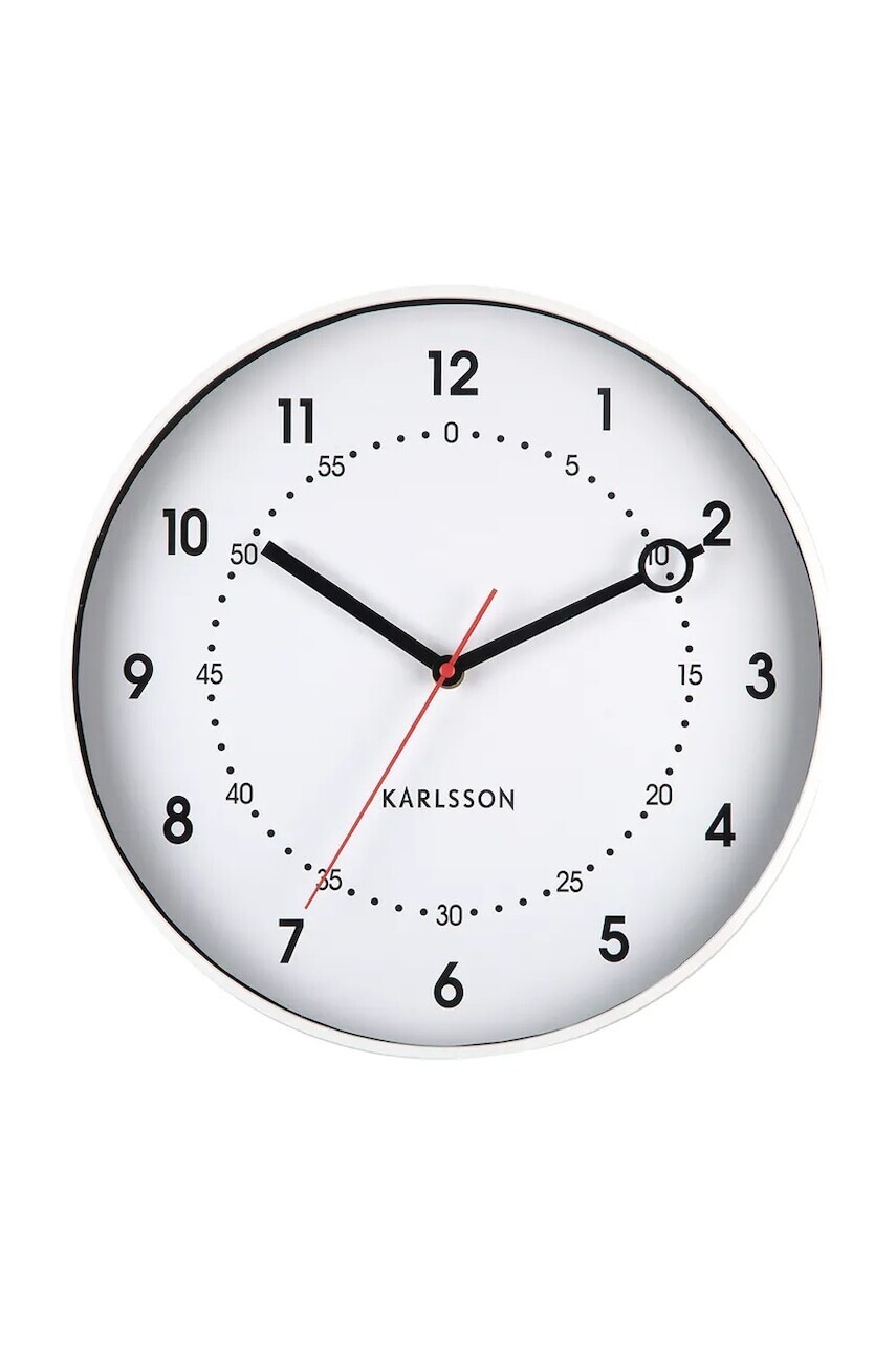 Hodiny Karlsson 31,5 x 4,5 cm biela farba