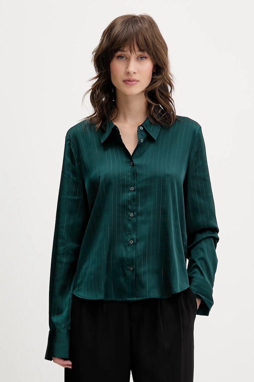 Košeľa HUGO zelená farba, regular, s klasickým golierom, 50548421