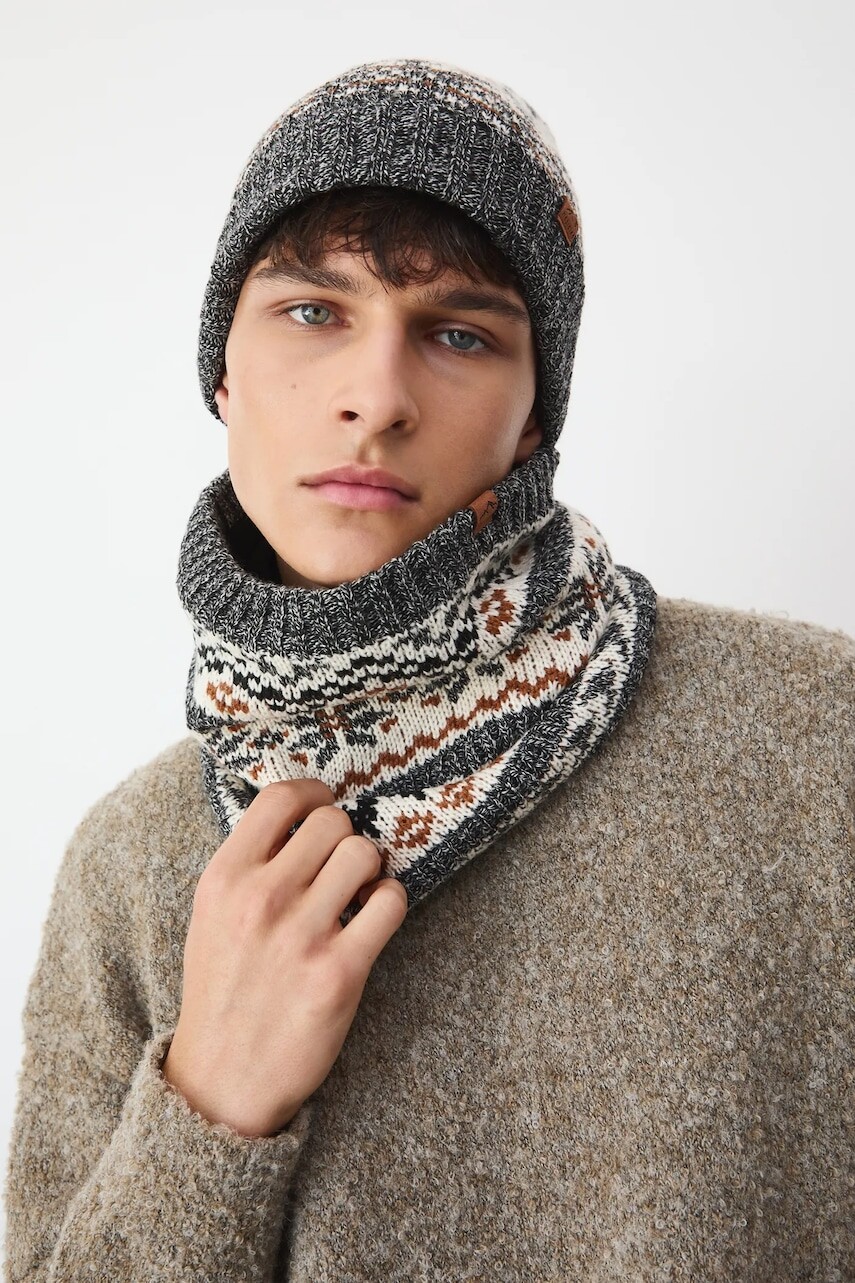 Šál komín Medicine viac farieb, vzorovaná