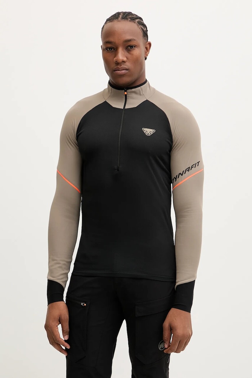 Športová mikina Dynafit Alpine čierna farba, vzorovaná, 08.0000072010