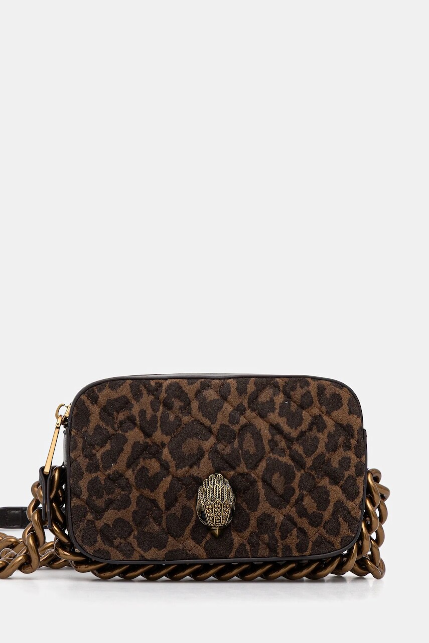 Kožená kabelka Kurt Geiger London KENSINGTON hnedá farba, 9321135289