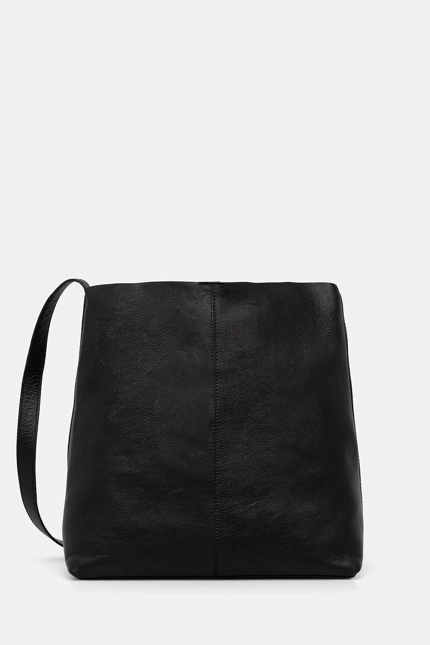 Kožená kabelka Sessun čierna farba, 25102016