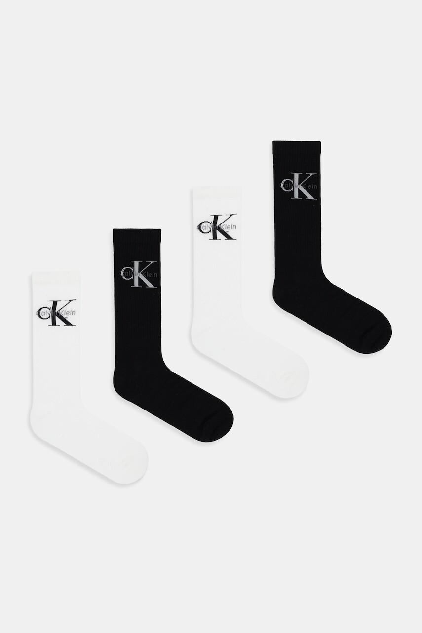 Ponožky Calvin Klein Jeans 4-pak čierna farba, 701235982