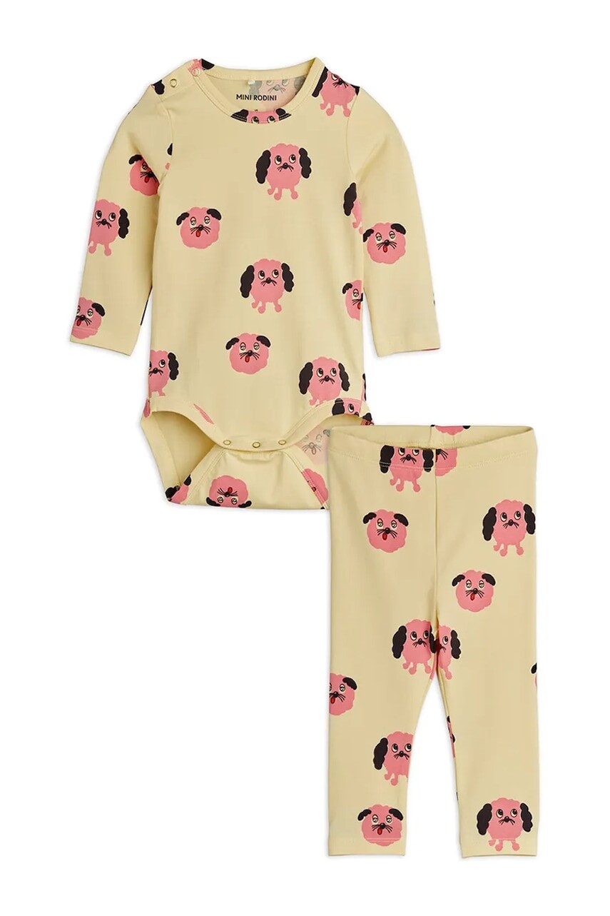 Sada pre bábätká Mini Rodini Doggies žltá farba, 26140104