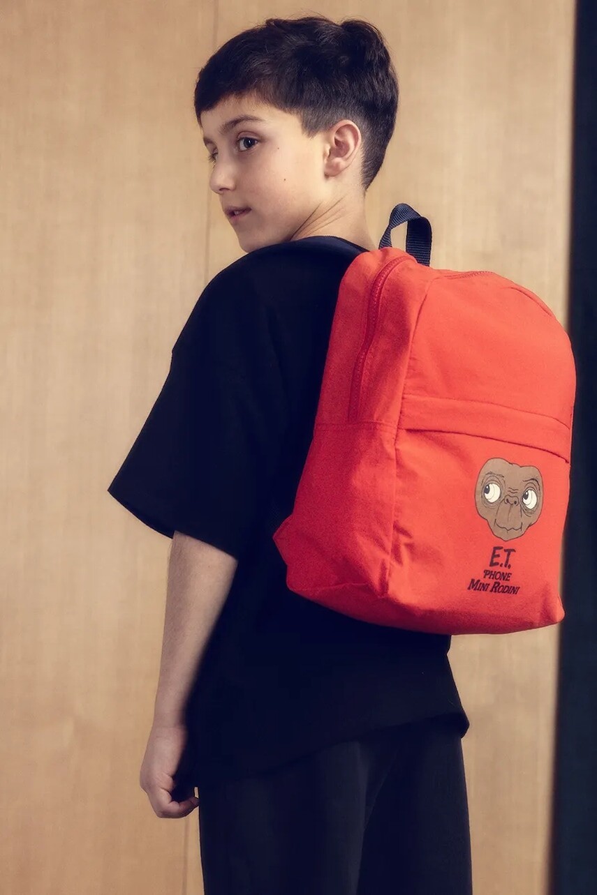 Detský ruksak Mini Rodini E.T. oranžová farba, malý, s potlačou, 25860110